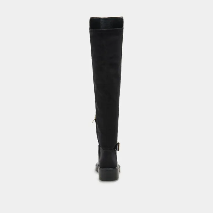 Boots and Booties Shop Dolce Vita Ember Boots Black Leather Black Leather Overtheknee Boots Black Leather