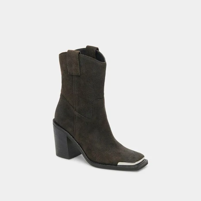 Boots and Booties Shop Dolce Vita Falon Boots Espresso Distressed Leather Western Espresso Leather Boots Espresso Distressed Leather