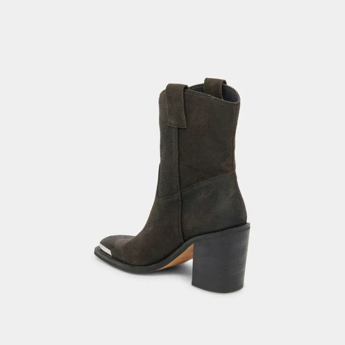 Boots and Booties Shop Dolce Vita Falon Boots Espresso Distressed Leather Western Espresso Leather Boots Espresso Distressed Leather