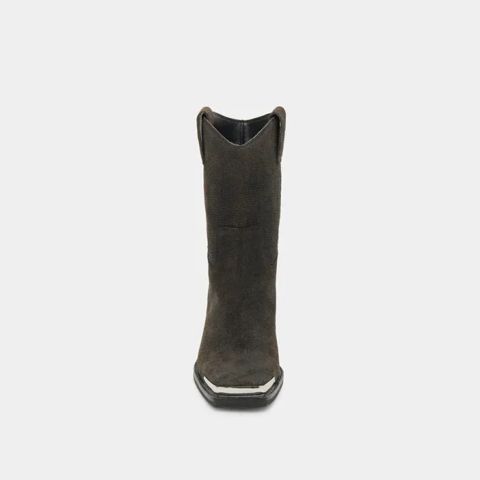 Boots and Booties Shop Dolce Vita Falon Boots Espresso Distressed Leather Western Espresso Leather Boots Espresso Distressed Leather