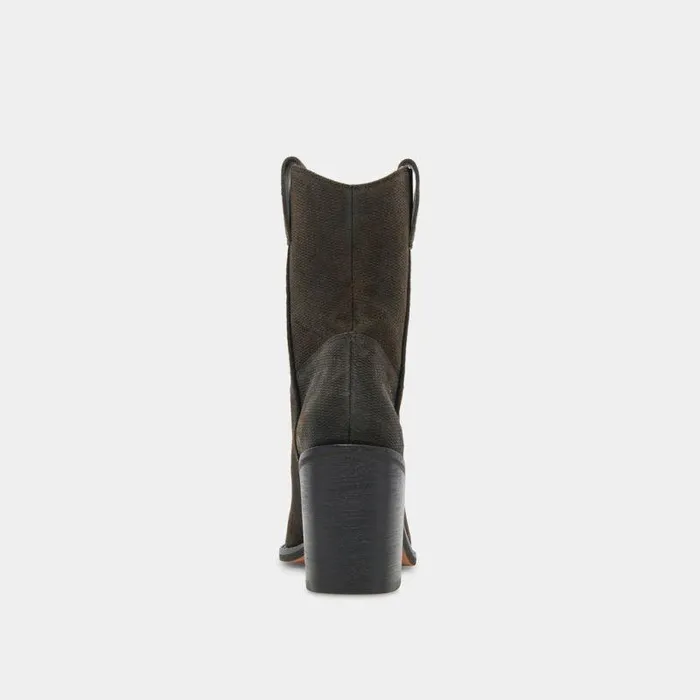 Boots and Booties Shop Dolce Vita Falon Boots Espresso Distressed Leather Western Espresso Leather Boots Espresso Distressed Leather