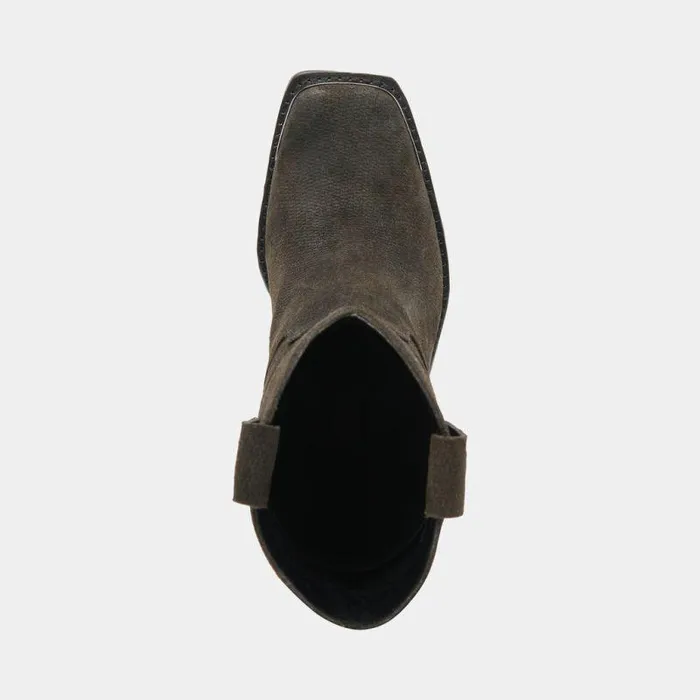 Boots and Booties Shop Dolce Vita Falon Boots Espresso Distressed Leather Western Espresso Leather Boots Espresso Distressed Leather