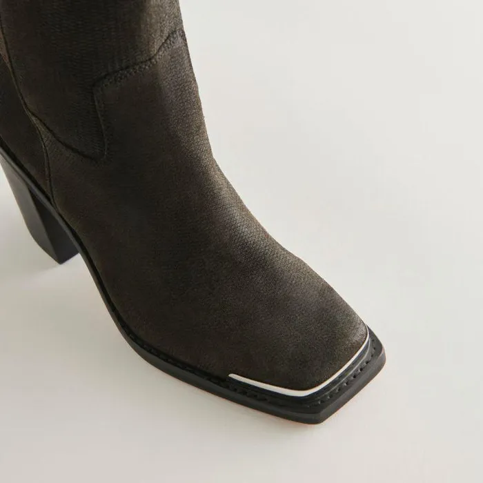Boots and Booties Shop Dolce Vita Falon Boots Espresso Distressed Leather Western Espresso Leather Boots Espresso Distressed Leather