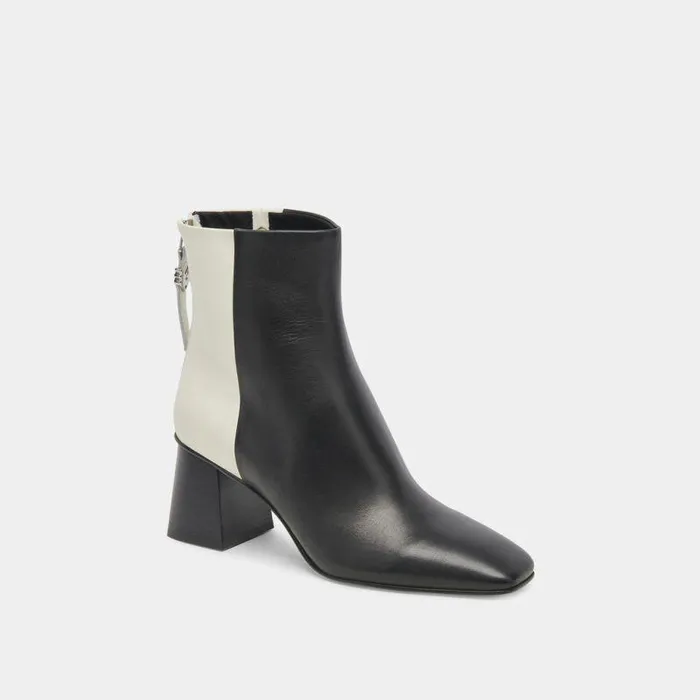 Boots and Booties Shop Dolce Vita Fifi H2o Wide Booties Black White Leather Black White Leather