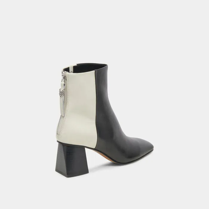 Boots and Booties Shop Dolce Vita Fifi H2o Wide Booties Black White Leather Black White Leather