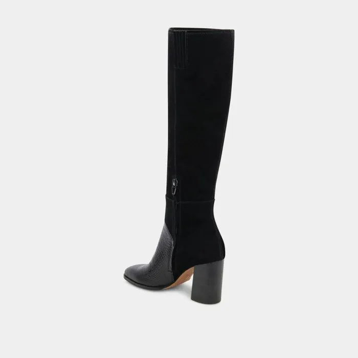 Boots and Booties Shop Dolce Vita Fynn Boots Black Multi Embossed Leather Black Multi Embossed Leather