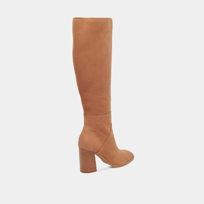 Boots and Booties Shop Dolce Vita Fynn Wide Calf Boots Brown Nubuck Brown Nubuck Kneehigh Boots Brown Nubuck
