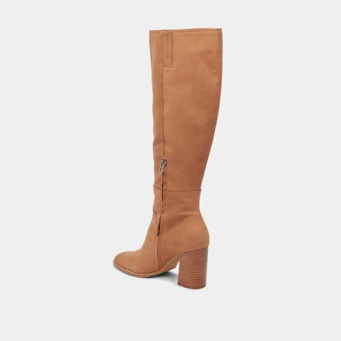 Boots and Booties Shop Dolce Vita Fynn Wide Calf Boots Brown Nubuck Brown Nubuck Kneehigh Boots Brown Nubuck