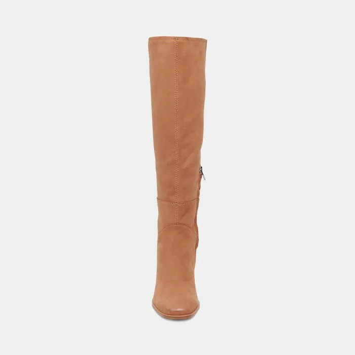 Boots and Booties Shop Dolce Vita Fynn Wide Calf Boots Brown Nubuck Brown Nubuck Kneehigh Boots Brown Nubuck
