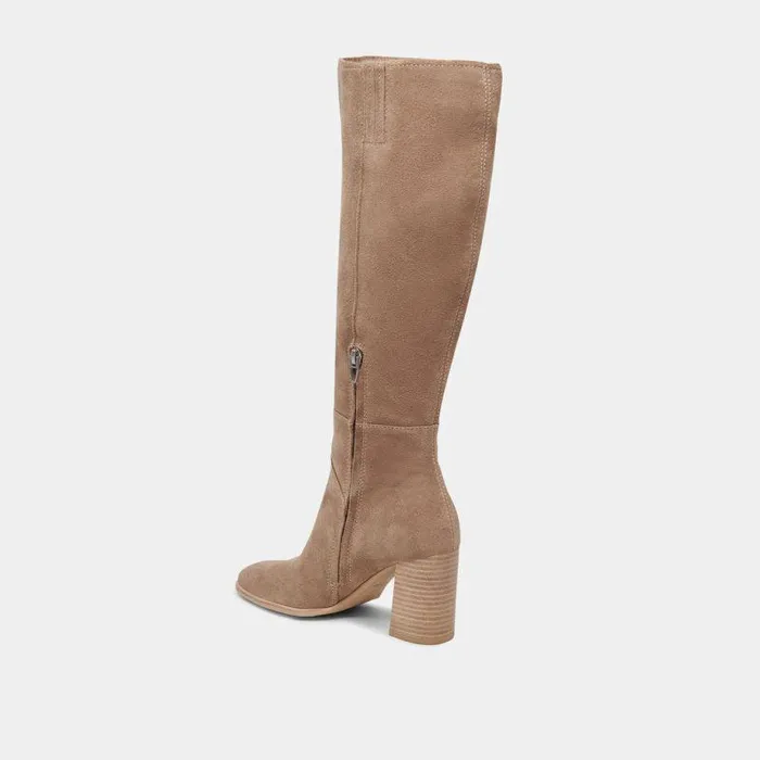 Boots and Booties Shop Dolce Vita Fynn Wide Calf Boots Truffle Suede Truffle Suede Kneehigh Boots Truffle Suede