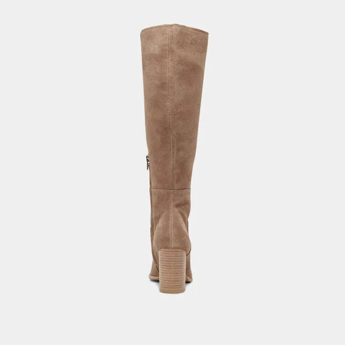 Boots and Booties Shop Dolce Vita Fynn Wide Calf Boots Truffle Suede Truffle Suede Kneehigh Boots Truffle Suede