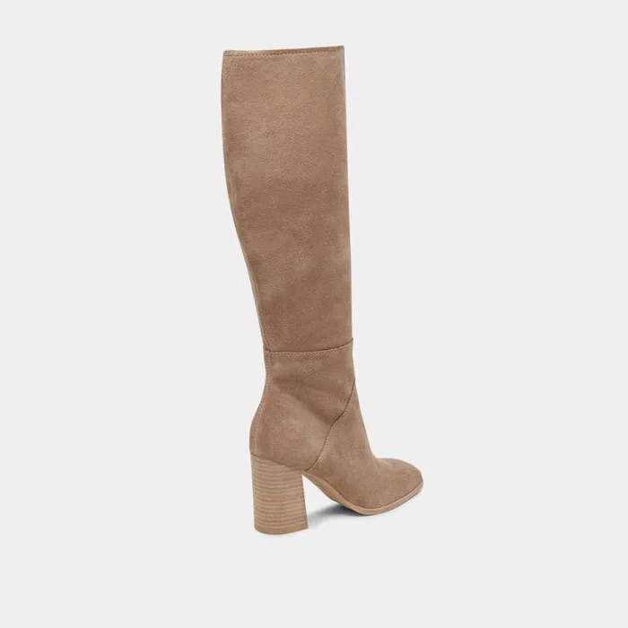 Boots and Booties Shop Dolce Vita Fynn Wide Calf Boots Truffle Suede Truffle Suede Kneehigh Boots Truffle Suede