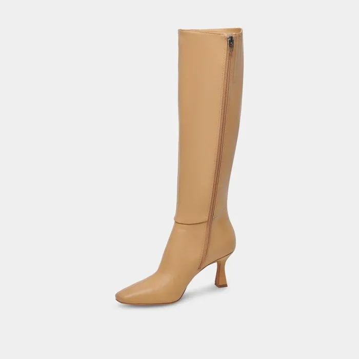 Boots and Booties Shop Dolce Vita Gyra Wide Calf Tan Leather Boots Tan Kneehigh Wide Calf Boots Tan Leather