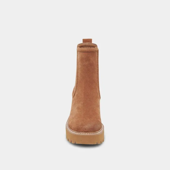 Boots and Booties Shop Dolce Vita Hawk H20 Booties Chestnut Suede Chestnut Suede
