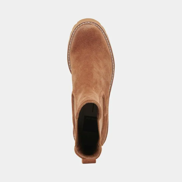 Boots and Booties Shop Dolce Vita Hawk H20 Booties Chestnut Suede Chestnut Suede