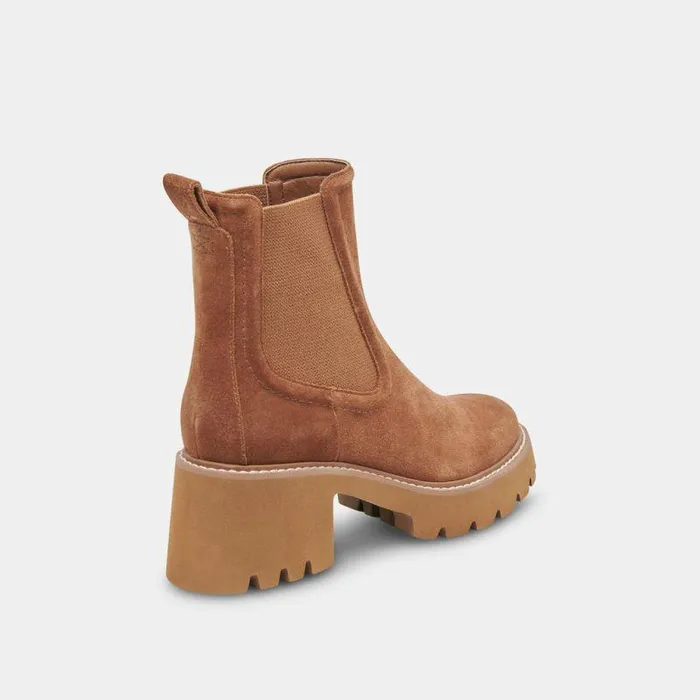 Boots and Booties Shop Dolce Vita Hawk H20 Booties Chestnut Suede Chestnut Suede