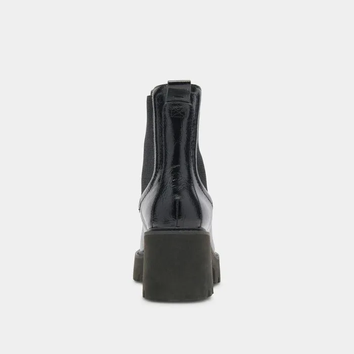 Boots and Booties Shop Dolce Vita Hawk H20 Wide Booties Midnight Crinkle Patent Midnight Crinkle Patent