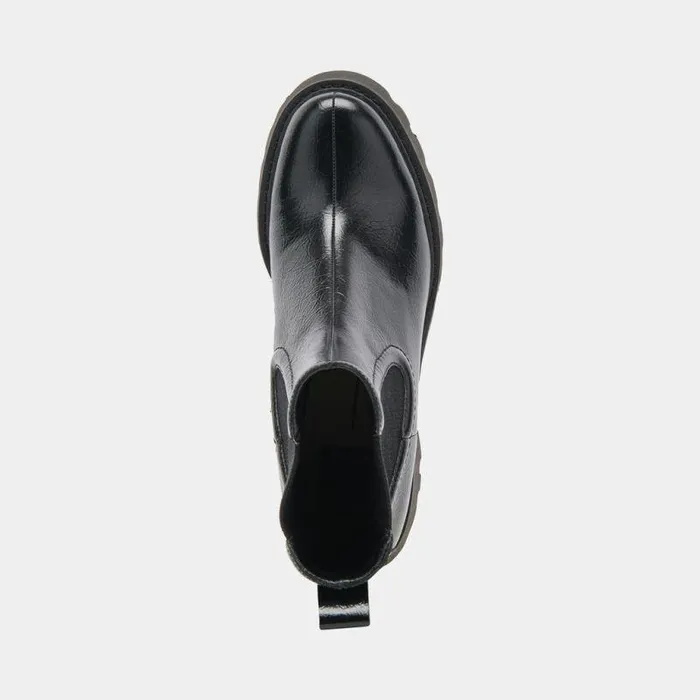 Boots and Booties Shop Dolce Vita Hawk H20 Wide Booties Midnight Crinkle Patent Midnight Crinkle Patent