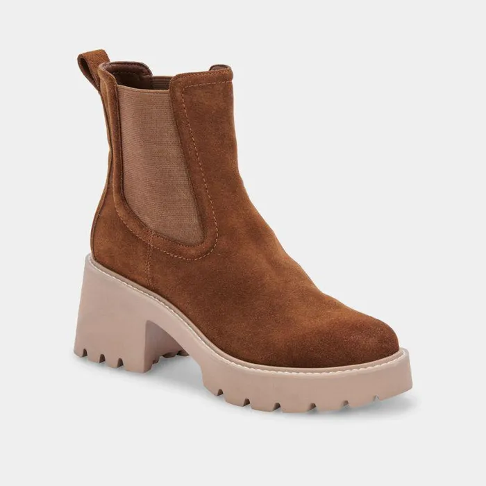 Boots and Booties Shop Dolce Vita Hawk H2o Booties Dk Brown Suede Dk Brown Suede H2o