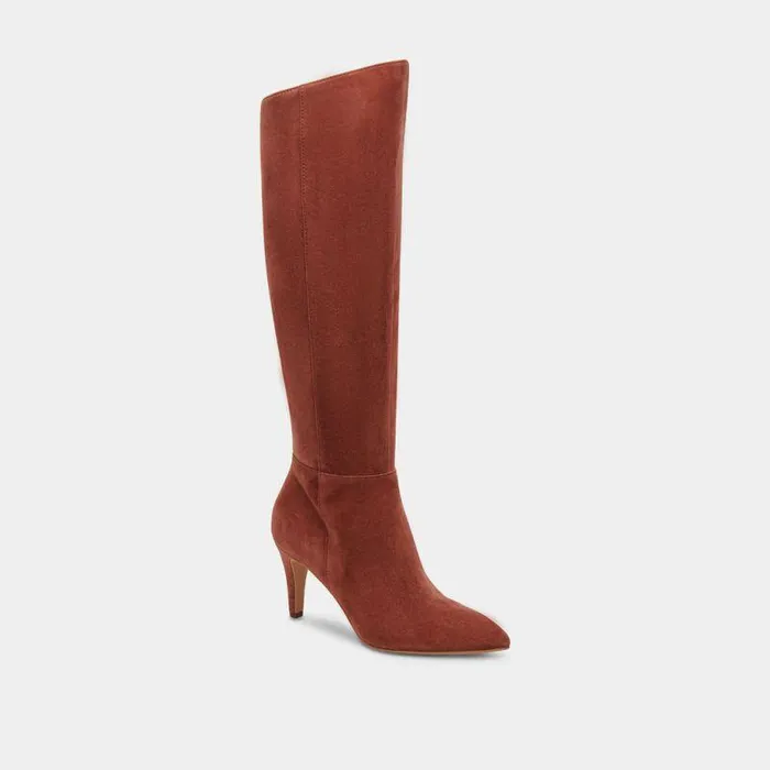Boots and Booties Shop Dolce Vita Haze Boots Cinnamon Suede Women039s Tall Suede Boots With Heels Cinnamon Suede