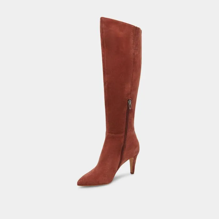 Boots and Booties Shop Dolce Vita Haze Boots Cinnamon Suede Women039s Tall Suede Boots With Heels Cinnamon Suede
