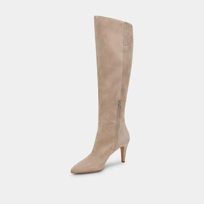 Boots and Booties Shop Dolce Vita Haze Boots Taupe Suede Women039s Taupe Suede Knee High Boots Taupe Suede