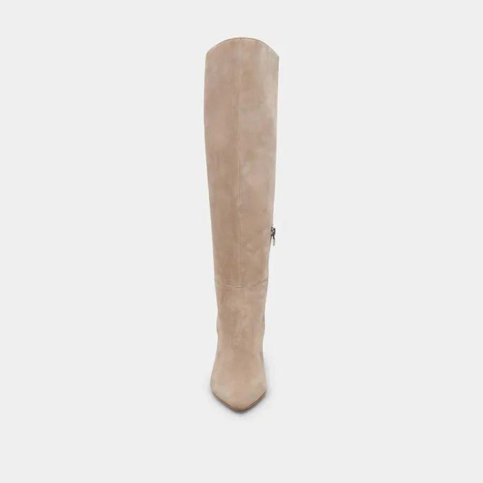 Boots and Booties Shop Dolce Vita Haze Boots Taupe Suede Women039s Taupe Suede Knee High Boots Taupe Suede