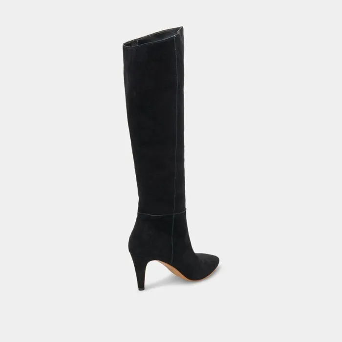 Boots and Booties Shop Dolce Vita Haze Wide Calf Boots Onyx Suede Women039s Tall Wide Calf Boots Onyx Suede