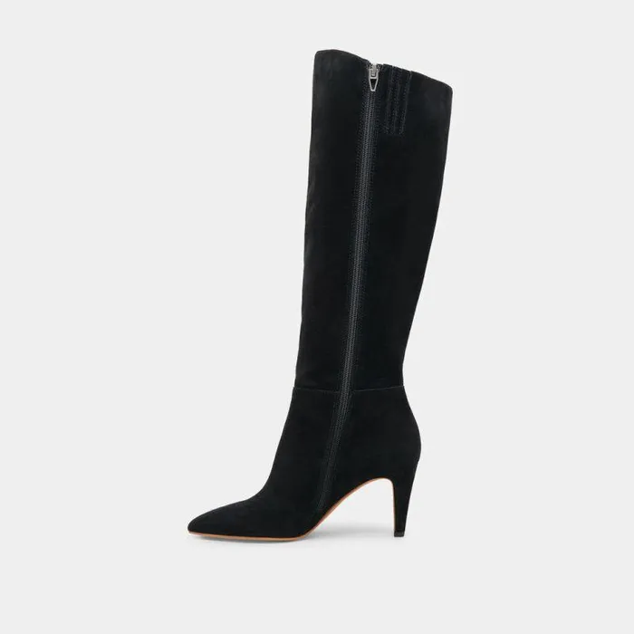 Boots and Booties Shop Dolce Vita Haze Wide Calf Boots Onyx Suede Women039s Tall Wide Calf Boots Onyx Suede