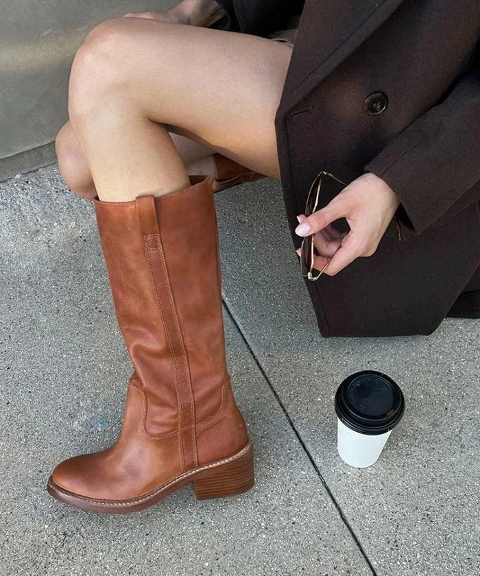 Boots and Booties Shop Dolce Vita Illora Boots Brown Leather Women039s Brown Vintage Booties Brown Leather