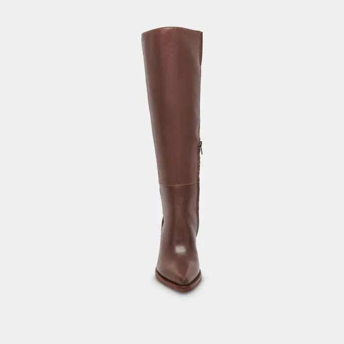 Boots and Booties Shop Dolce Vita Kristy Boots Chocolate Leather Women039s Luxe Kneehigh Boots Chocolate Leather