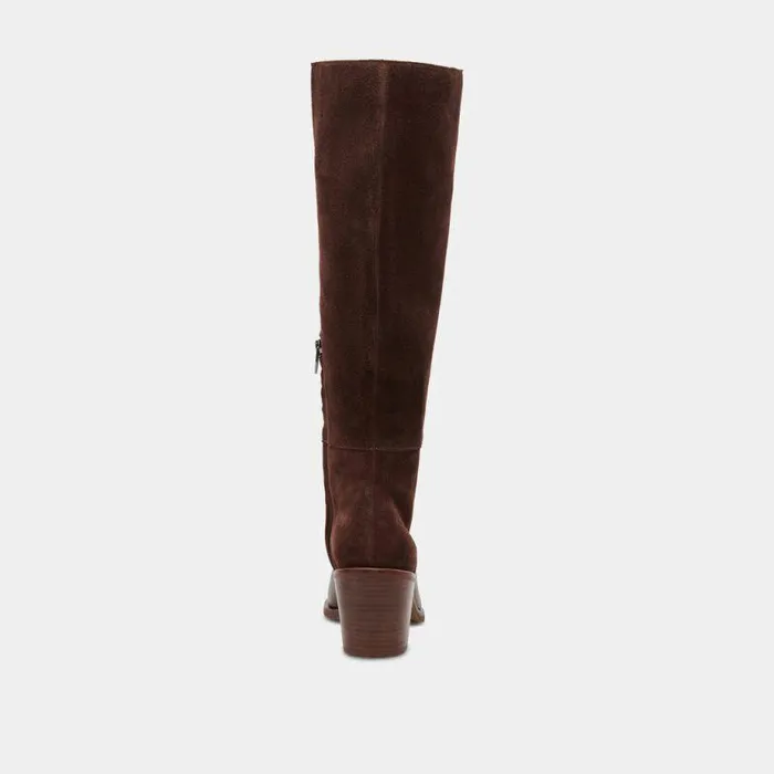 Boots and Booties Shop Dolce Vita Kristy Boots Chocolate Leather Women039s Luxe Kneehigh Boots Chocolate Leather