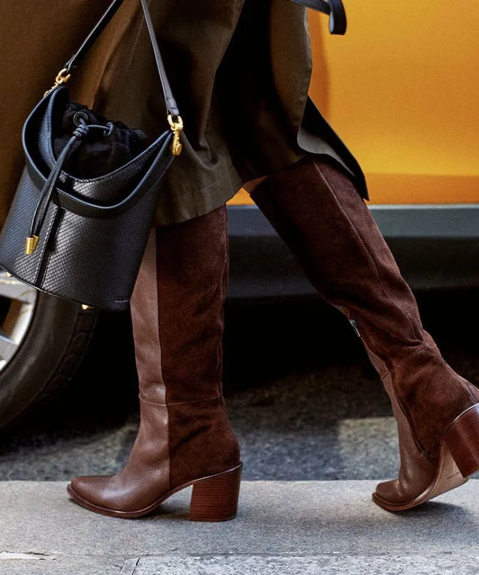 Boots and Booties Shop Dolce Vita Kristy Boots Chocolate Leather Women039s Luxe Kneehigh Boots Chocolate Leather