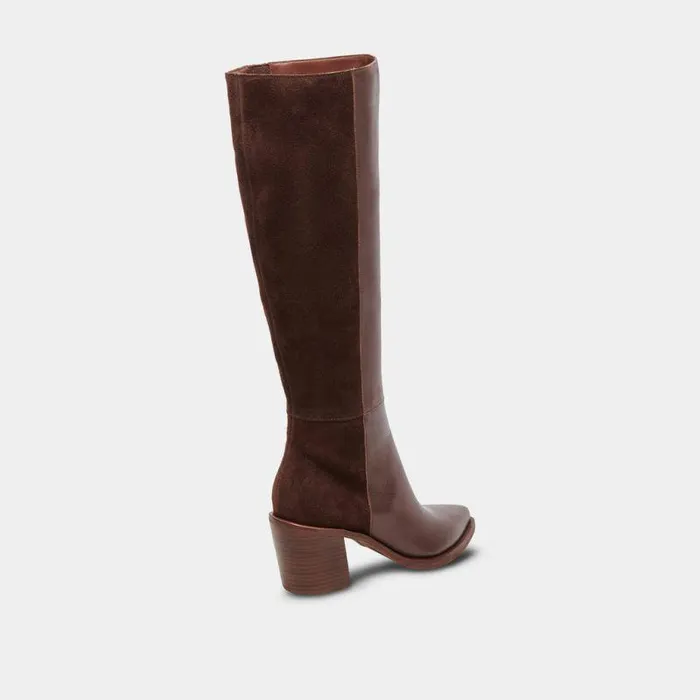 Boots and Booties Shop Dolce Vita Kristy Boots Chocolate Leather Women039s Luxe Kneehigh Boots Chocolate Leather