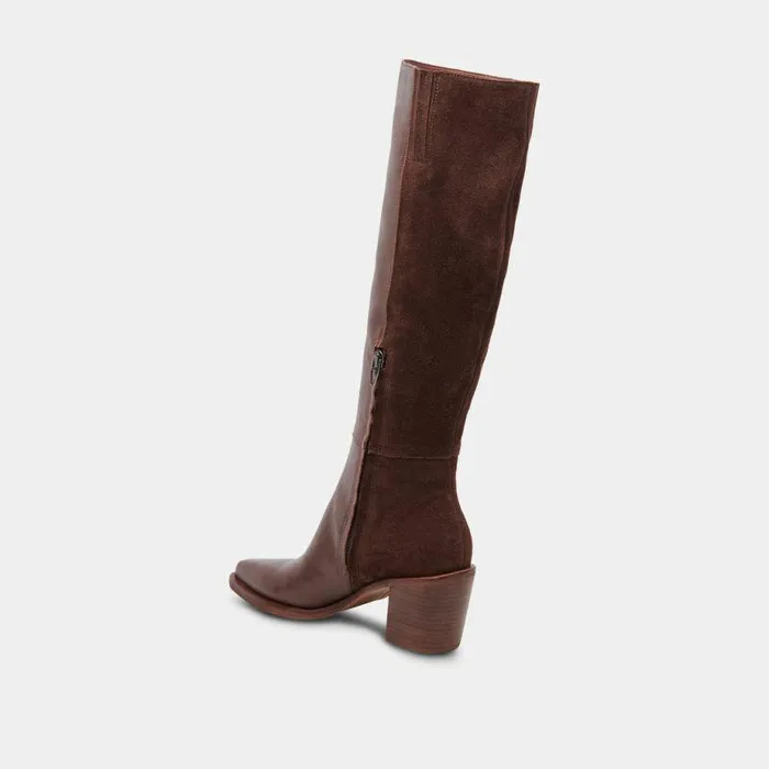 Boots and Booties Shop Dolce Vita Kristy Boots Chocolate Leather Women039s Luxe Kneehigh Boots Chocolate Leather