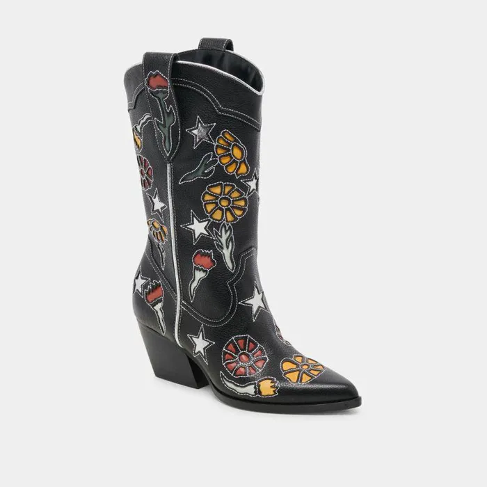 Boots and Booties Shop Dolce Vita Lassie Boots Black Multi Leather Black Multi Leather