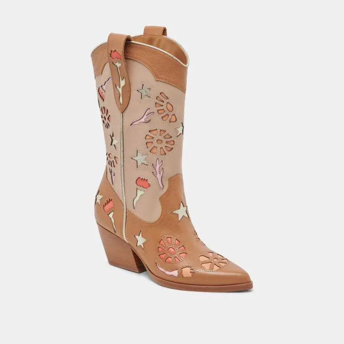 Boots and Booties Shop Dolce Vita Lassie Boots Tan Multi Leather Tan Multi Leather
