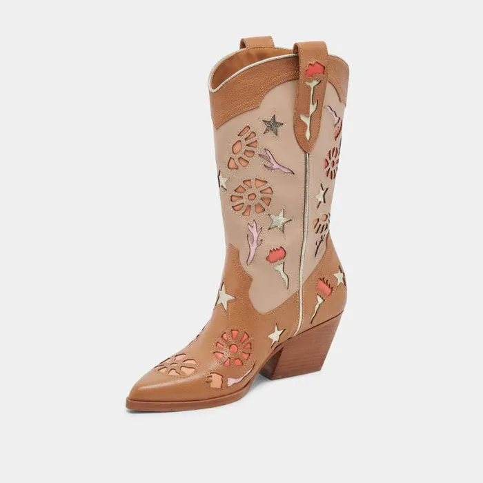 Boots and Booties Shop Dolce Vita Lassie Boots Tan Multi Leather Tan Multi Leather