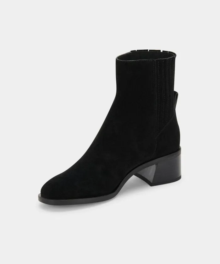 Boots and Booties Shop Dolce Vita Layton Booties Black Suede Black Suede