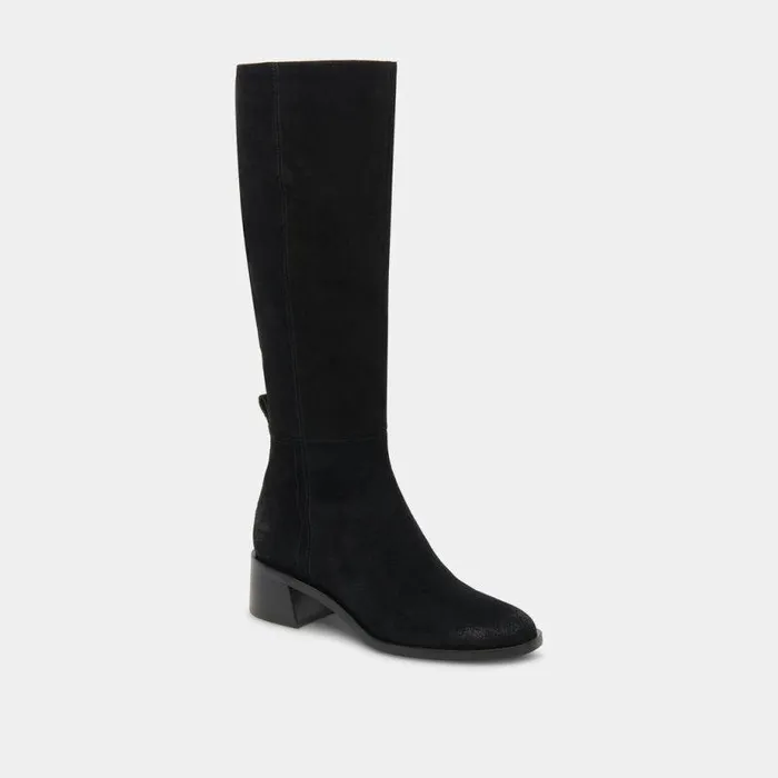 Boots and Booties Shop Dolce Vita Lizah Boots Onyx Suede Onyx Suede