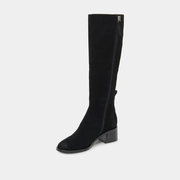 Boots and Booties Shop Dolce Vita Lizah Boots Onyx Suede Onyx Suede