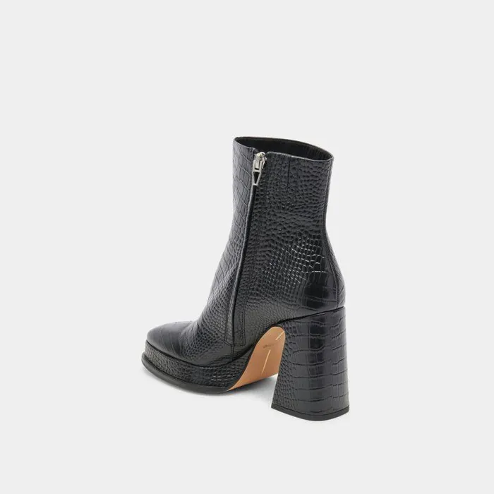 Boots and Booties Shop Dolce Vita Lochly Boots Noir Embossed Leather Noir Embossed Leather