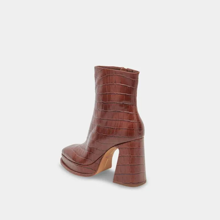 Boots and Booties Shop Dolce Vita Lochly Boots Walnut Embossed Leather Walnut Embossed Leather
