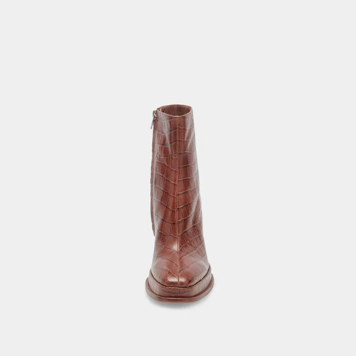 Boots and Booties Shop Dolce Vita Lochly Boots Walnut Embossed Leather Walnut Embossed Leather