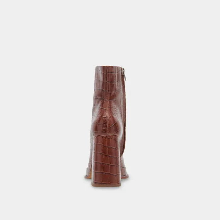 Boots and Booties Shop Dolce Vita Lochly Boots Walnut Embossed Leather Walnut Embossed Leather