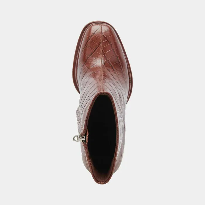 Boots and Booties Shop Dolce Vita Lochly Boots Walnut Embossed Leather Walnut Embossed Leather