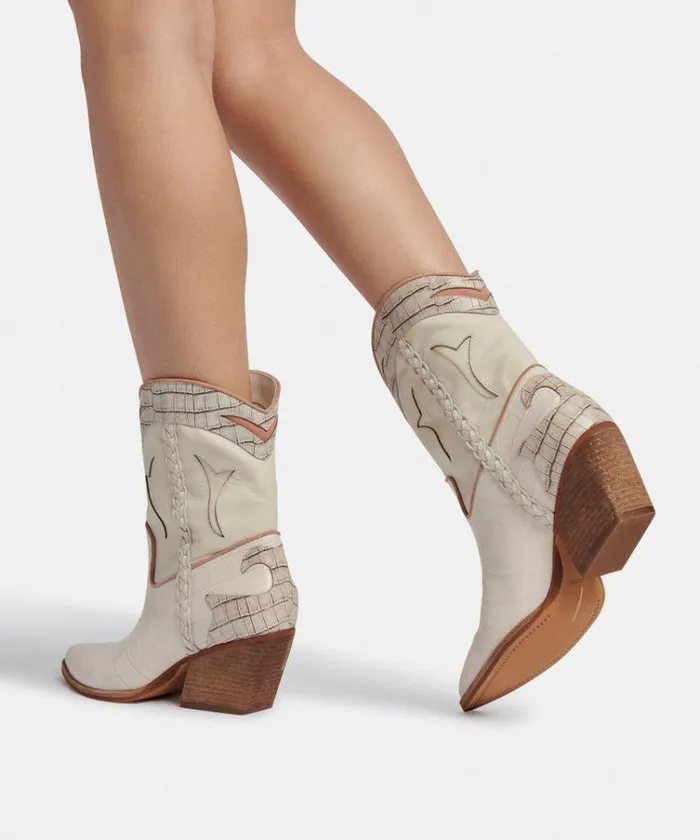 Boots and Booties Shop Dolce Vita Loral Booties Ivory Leather Ivory Leather