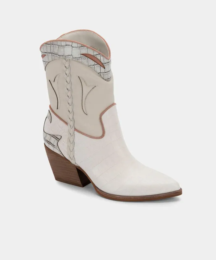Boots and Booties Shop Dolce Vita Loral Booties Ivory Leather Ivory Leather