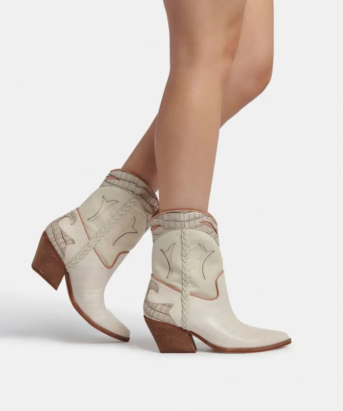 Boots and Booties Shop Dolce Vita Loral Booties Ivory Leather Ivory Leather