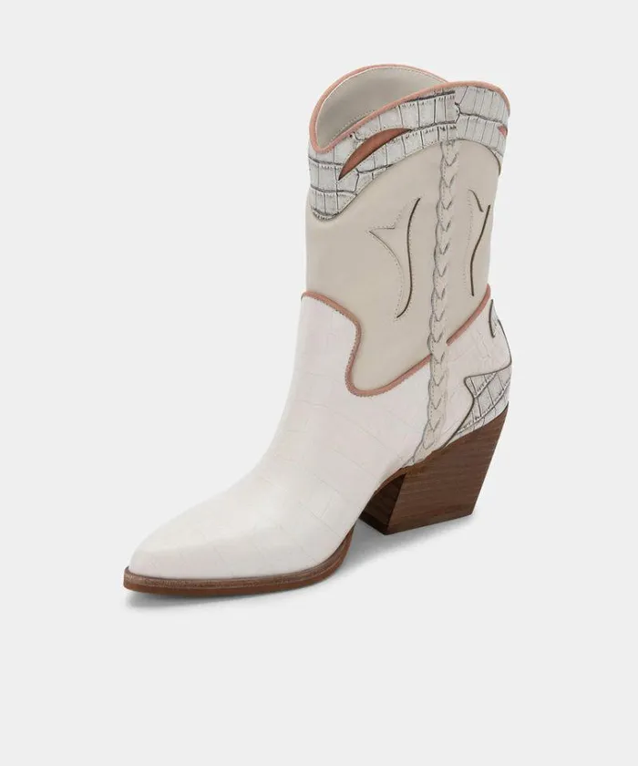 Boots and Booties Shop Dolce Vita Loral Booties Ivory Leather Ivory Leather